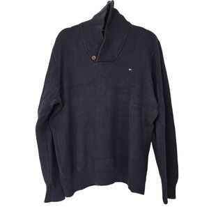 Tommy Hilfiger‎ Mens Shawl Collar Button Knit Pullover Sweater